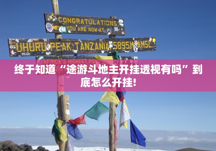 终于知道“途游斗地主开挂透视有吗”到底怎么开挂!