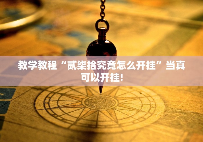 教学教程“贰柒拾究竟怎么开挂”当真可以开挂!