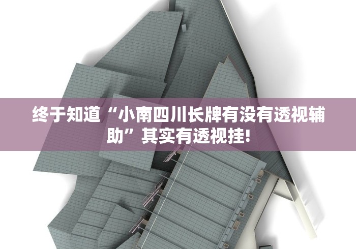 终于知道“小南四川长牌有没有透视辅助”其实有透视挂!
