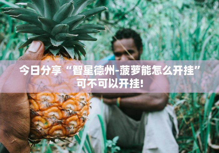 今日分享“智星德州-菠萝能怎么开挂”可不可以开挂!