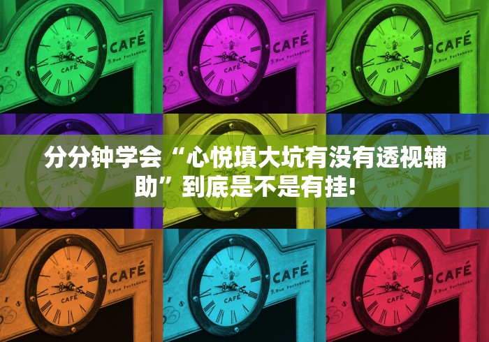 分分钟学会“心悦填大坑有没有透视辅助”到底是不是有挂!