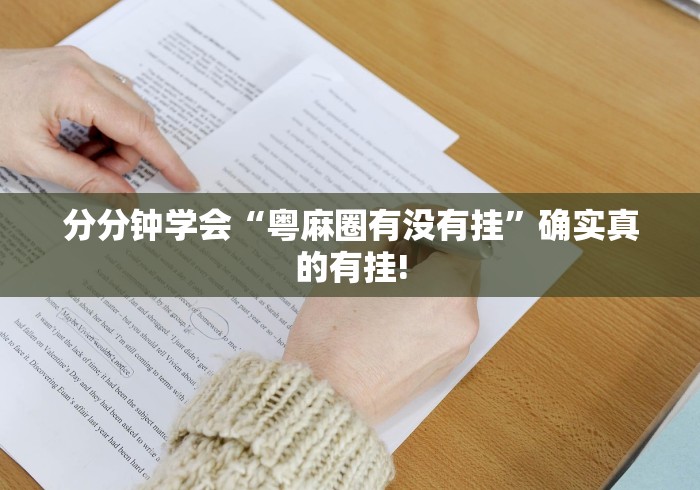 分分钟学会“粤麻圈有没有挂”确实真的有挂!