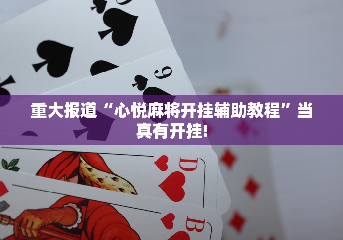 重大报道“心悦麻将开挂辅助教程”当真有开挂! 重大报道“心悦麻将开挂辅助教程”当真有开挂!